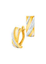 Klappcreolen in Bicolor, teilweise diamantiert 