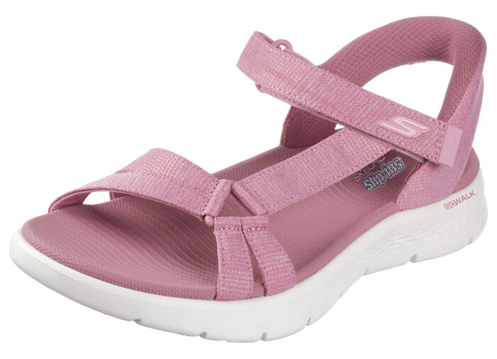SKECHERS, sportliche Damen-Sandalen, mit geformter Slip-Ins Fersenplatte MAUVE