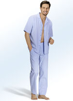 Shorty 3-teilig, durchgekn&ouml;pft, aus Webware mit Streifendessin 