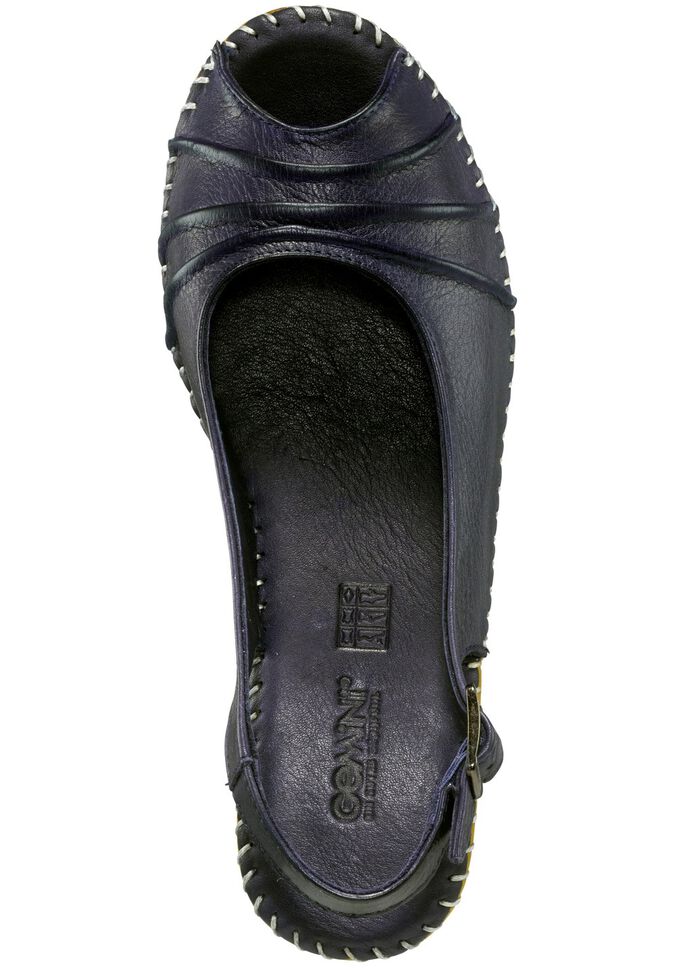 Gemini, schicke Damen-Sandaletten, Weite G, mit Gummizug MARINE