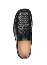 GINO GALANTE, sommerliche Herren-Slipper, mit Gummizug SCHWARZ