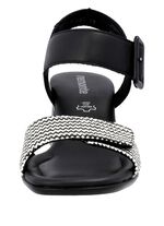 Remonte Sandalette mit Flechtdurchz&uuml;gen SCHWARZ-WEISS