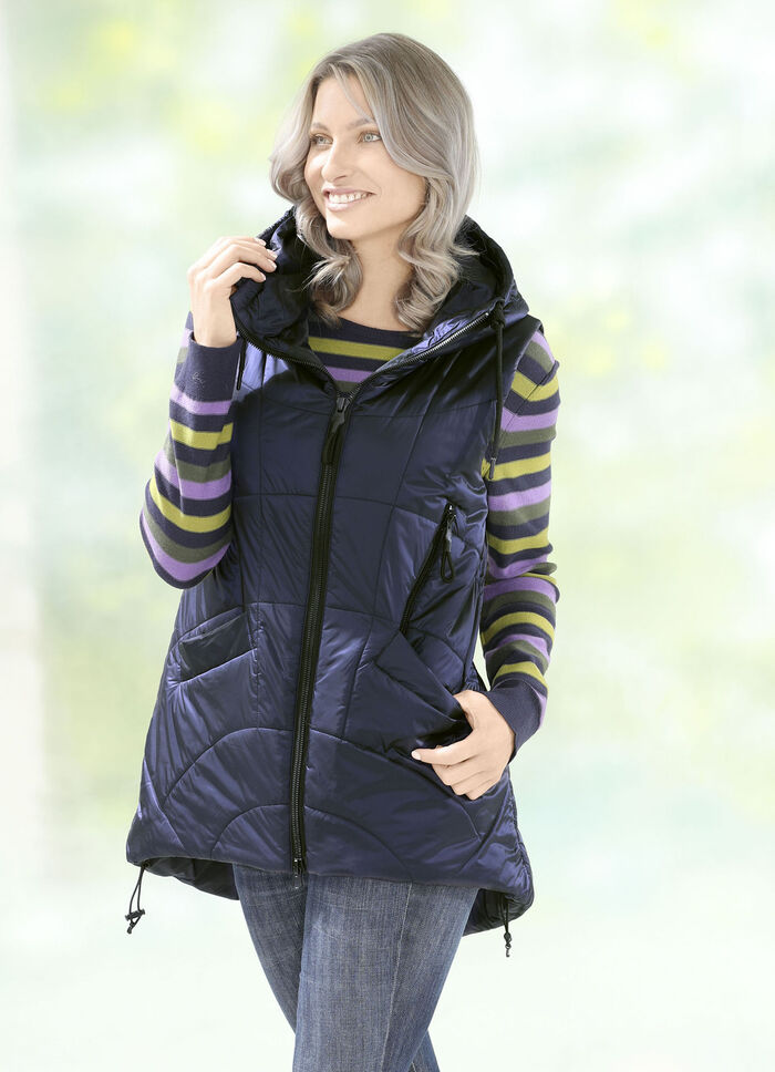 Weste mit Zier-Rei&szlig;verschl&uuml;ssen 