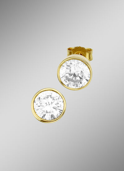 Ohrstecker mit synth. Zirkonia 