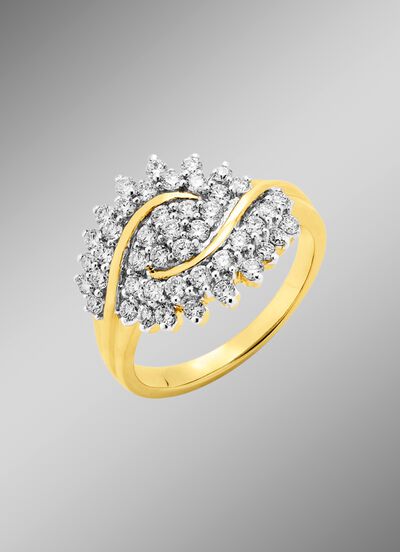 Damenring  mit 45 Brillanten 