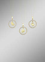 Sternzeichen-Anhänger aus Gold mit Zirkonia 