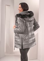 Jacke mit abnehmbarem Kunstpelz-Besatz 