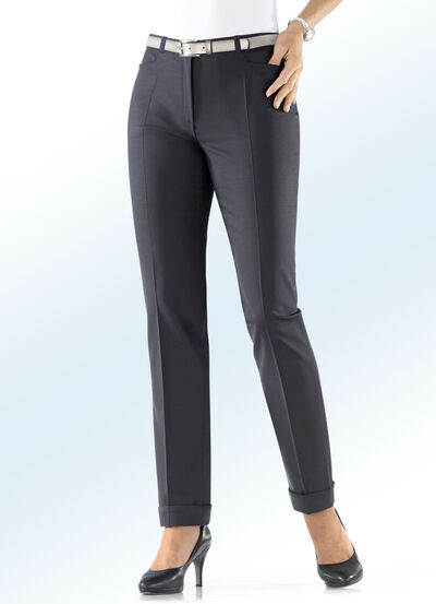 Hose mit trendigen Aufschl&auml;gen 