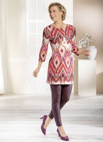 Longshirt mit modisch flachem Halsausschnitt  