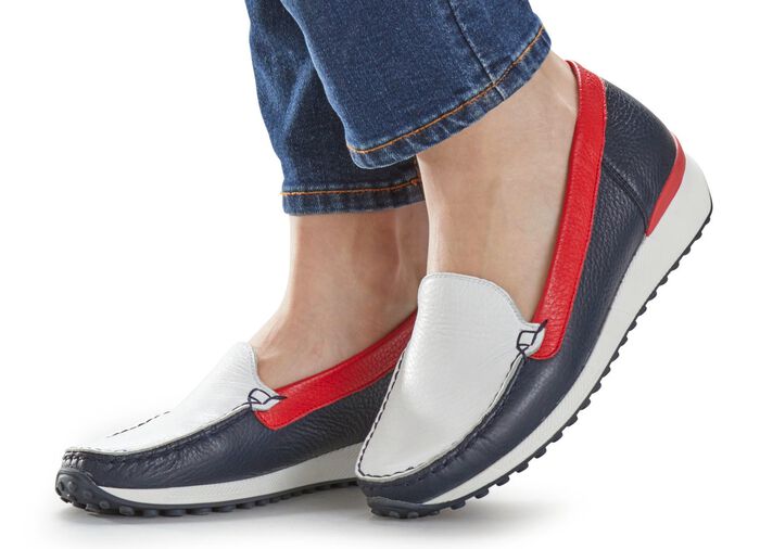 Waldl&auml;ufer, klassische Damen-Slipper, Weite H, mit herausnehmbarem Fu&szlig;bett 