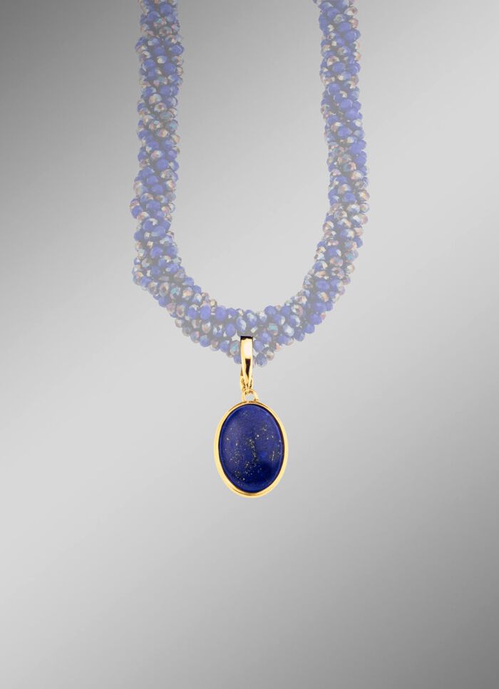 Vergoldeter Anh&auml;nger mit Lapislazuli 
