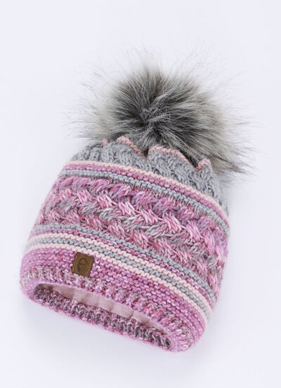 Interessante Damen-Mütze, mit Bommel 