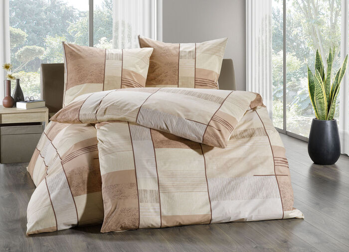 Bettwäsche-Garnitur mit Reißverschluss NATUR