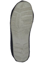 Atmungsaktive Damen-Hauschuhe, mit Gummizug BORDEAUX-SCHWARZ