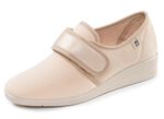 Bequeme Damen-Klettschuhe, aus angenehm gepolstertem Textilmaterial BEIGE