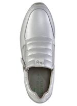 ELENA EDEN Sneaker aus Nappaleder und silbergrau gepr&auml;gtem Veloursleder MATTSILBER