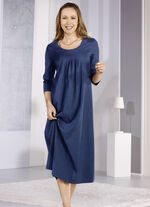 Nachthemd mit Faltenlegung und kn&ouml;chellang MARINE