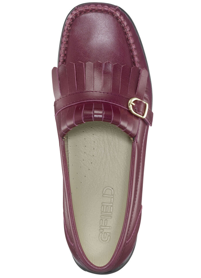 ELENA EDEN, klassische Damen-Slipper, Weite H, mit herausnehmbarem Lederfußbett BORDEAUX