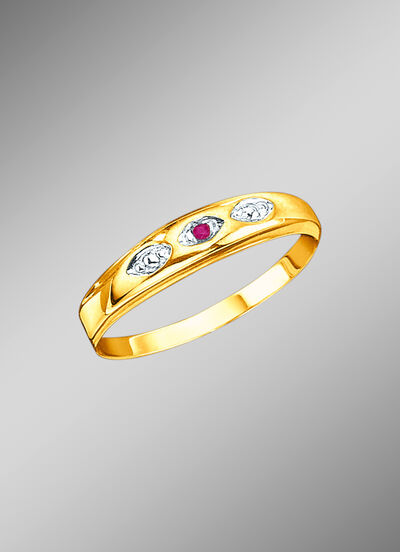 Damenring mit echt Rubin 