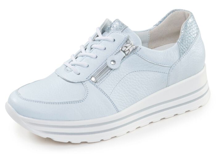 Waldl&auml;ufer, bequeme Damen-Sneaker, Weite H, mit herausnehmbarem Fu&szlig;bett BLEU