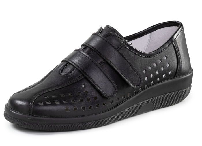 ELENA EDEN Klettschuh mit luftiger Perforation SCHWARZ