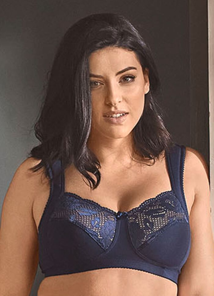 Miss Mary BH mit elastischen Spitzeneins&auml;tzen MARINE