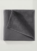 Waffelpiqué-Frottier-Serie aus Baumwolle ANTHRAZIT