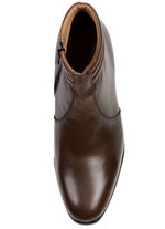 GINO GALANTE, elegante Herren-Stiefeletten, mit Reißverschluss MOKKA