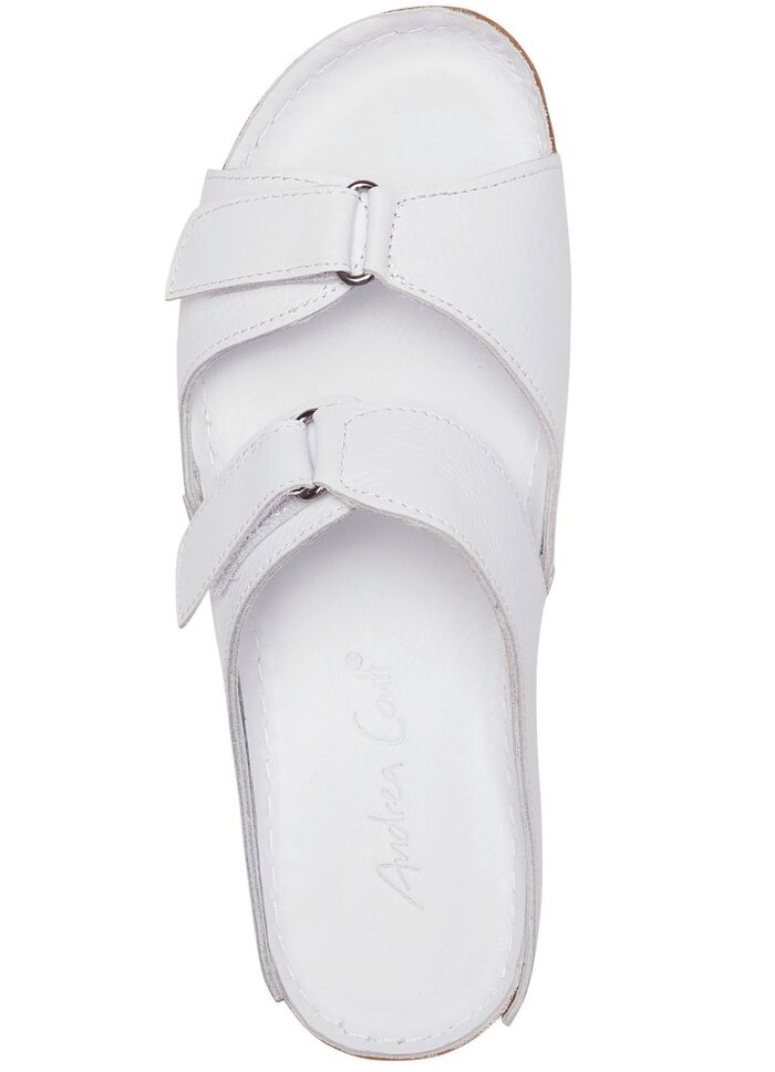 Andrea Conti Pantolette mit zwei verstellbaren Klettspangen WEISS