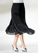 Rock mit Sonnenplissee-Falten SCHWARZ