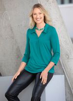 Shirt-Tunika mit aparter Kragenl&ouml;sung 