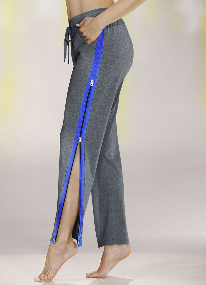 Zweierpack Schlaf- und Freizeithosen mit 2-Wege-Rei&szlig;verschluss 1X MARINE, 1X ANTHRAZIT MELIERT