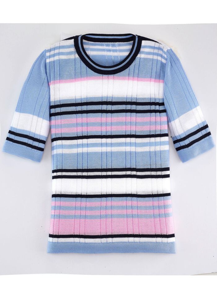 Pulli mit Ringeldessin BLEU-MARINE-MULTICOLOR