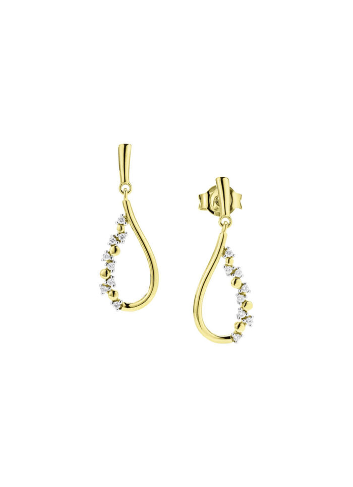 Eleganz in Tropfenform: Ohrstecker mit synth. Zirkonia 