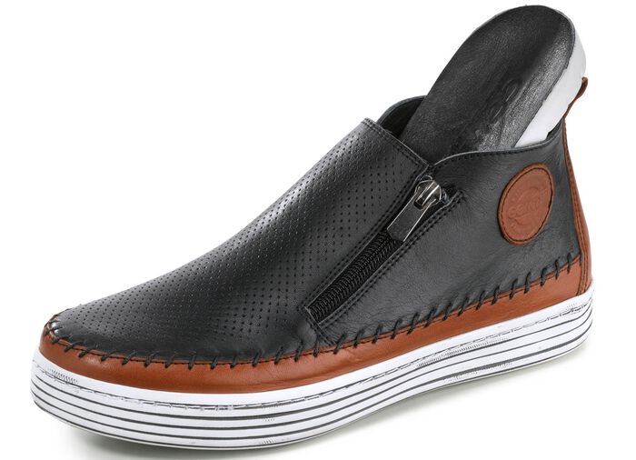 Gemini Bootie aus Rind-Nappaleder mit Zierperforation 