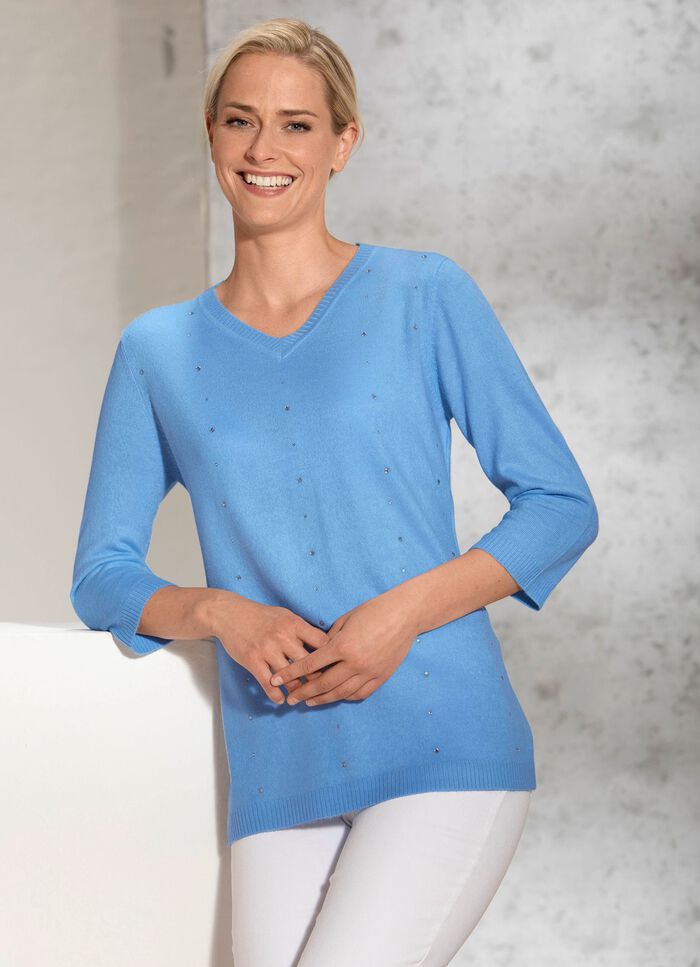 3-teiliges Strick-Set in sehr weicher Qualit&auml;t BLEU