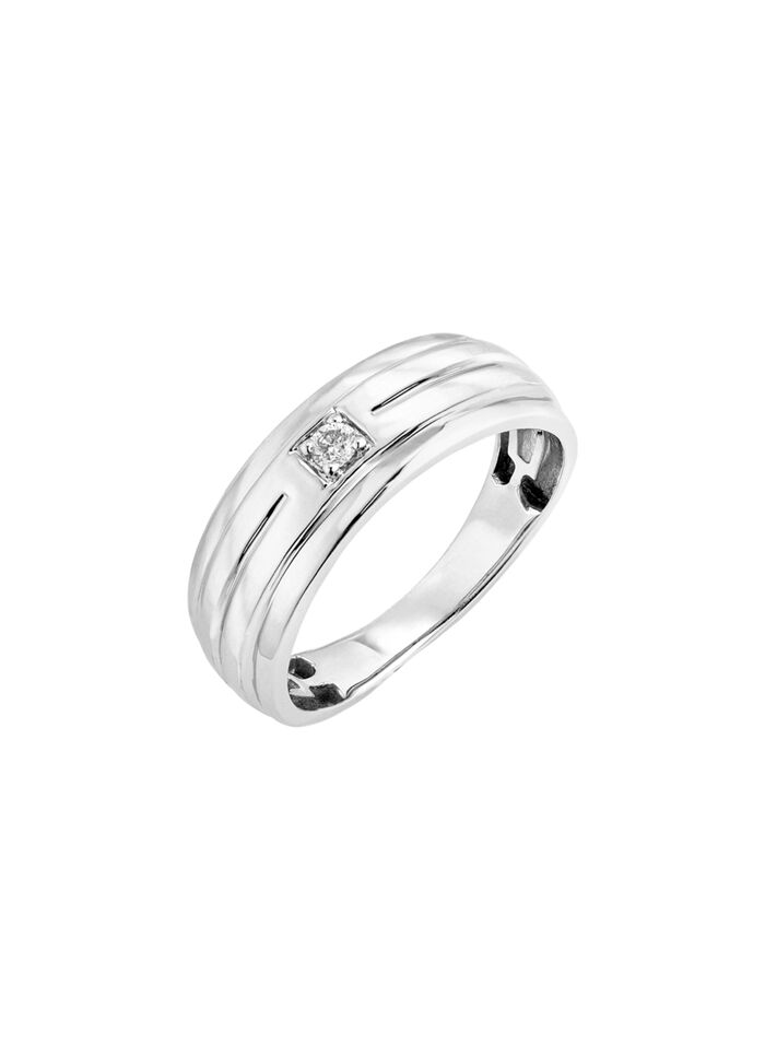 Herrenring aus Weißgold 