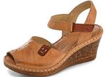 Gemini Sandalette aus schattiertem Rind-Nappaleder COGNAC-MARONE