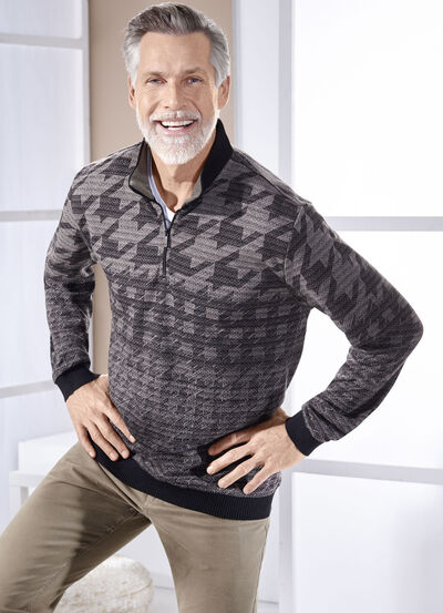 Troyer mit Strickkragen 