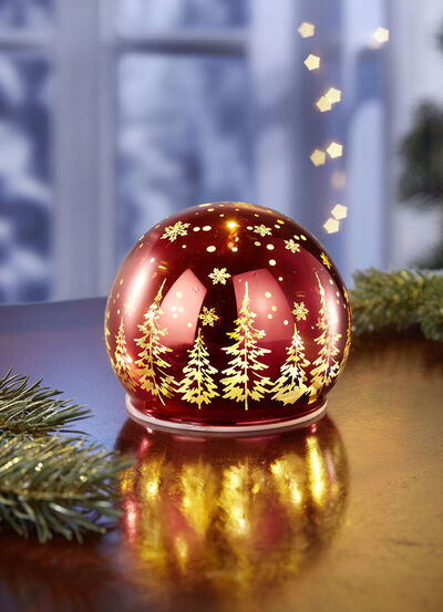 Glaskugel mit Beleuchtung 