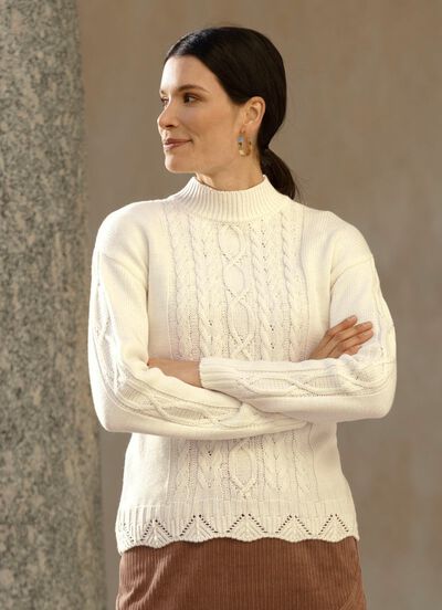 Pullover in Strukturmix 