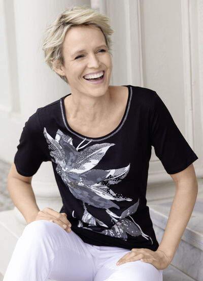 Shirt mit Plättchenzier 