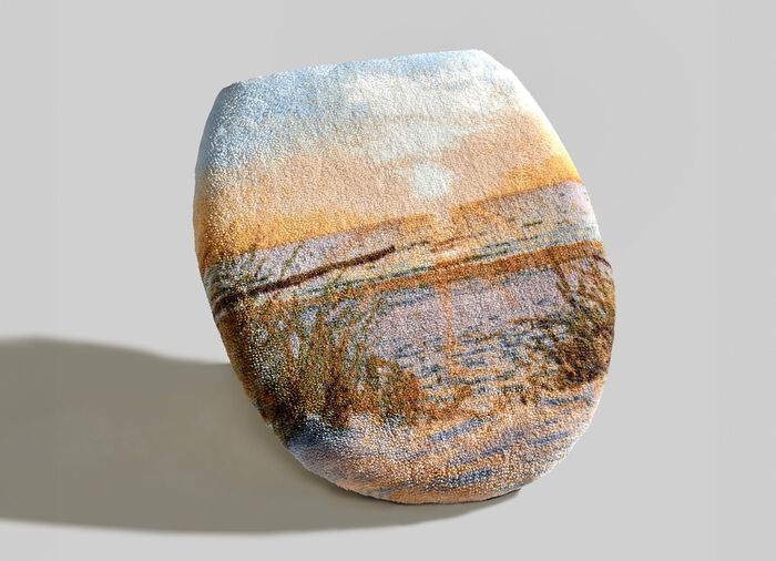 Badgarnitur von Grund mit rutschhemmender Latex-R&uuml;ckseite BLAU