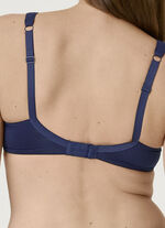Naturana BH mit Satinblende am Dekollet&eacute; MARINE
