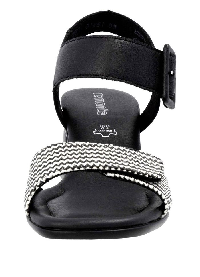 Remonte Sandalette mit Flechtdurchz&uuml;gen SCHWARZ-WEISS