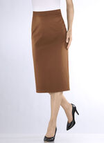 Rock in schmaler Schnittführung COGNAC