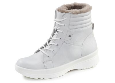 Schn&uuml;r-Bootie aus echtem Lammfell 