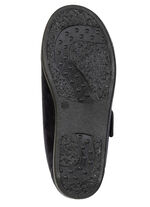 Bequeme Damen-Klettschuhe, Weite H, mit herausnehmbarem Fu&szlig;bett SCHWARZ