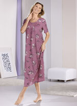 Nachthemd, kn&ouml;chellang mit kurzen &Auml;rmeln 