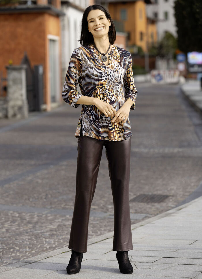 Shirt-Tunika mit V-Ausschnitt 